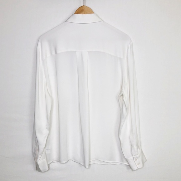 Reiss ivory zip button down shirt - Picture 2 of 8